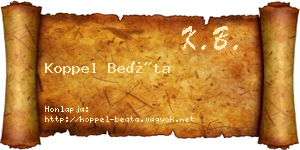 Koppel Beáta névjegykártya